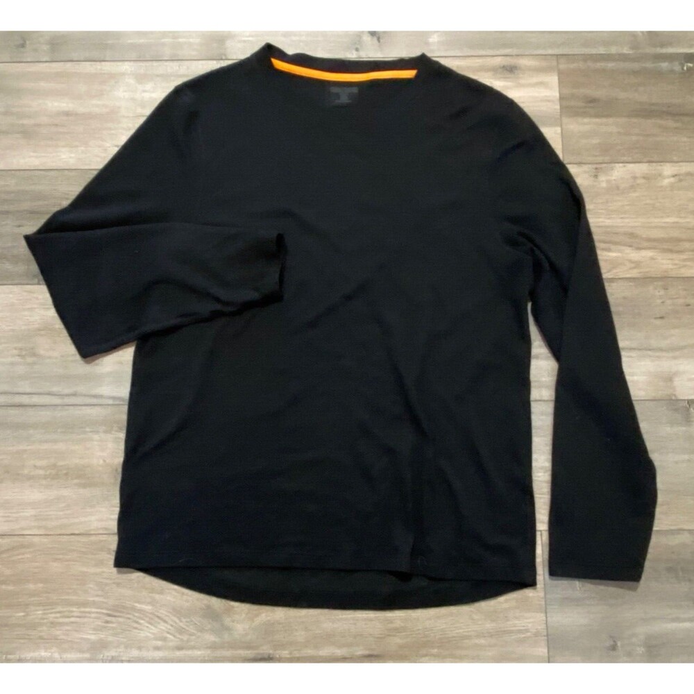 Omni Wool Base Layer Shirt Mens XL Black Wool Long Sleeve OMNIWOOL